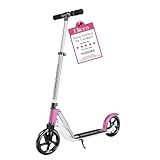 HUDORA BigWheel Pure Scooter - Stabiler Aluminium-Roller mit Ständer - Höhenverstellbarer & zusammenklappbarer Cityroller für bis zu 100kg - Tretroller für Jugendliche und Erwachsene