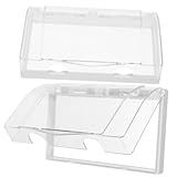 KALLORY 2Stücke wasserdichte Steckdosenabdeckung für Außenbereiche Selbstklebende Plastikabdeckung Spritzsicher und Installieren für Doppeldosen Badezimmern