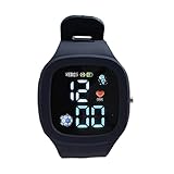 Jubilofex Smartwatches für digitale Uhren, quadratische Uhren, leuchtet im Dunkeln, farbiges LED-Display, multifunktionale Digitaluhren aus Silikon, Geschenke