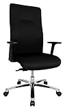 Topstar Big Star 20 inklusive höhenverstellbare Armlehne Bürostuhl, Stoff, schwarz, 67 x 67,5 x 130 cm