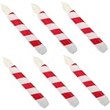 Lurrose 6 Stück Batterie Kerzen Batteriebetriebene Stabkerzen Gefälschte Kerzen Flammenlose Weihnachtskerzen Gefälschte Weihnachtskerzen Stabkerzen Batteriebetrieben Pp