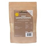 RheinNatur Goldleinproteinmehl 500 g - 100% natürliches Leinsamen-Mehl - Proteinreich, Low Carb & Keto - Veganes Protein-Pulver