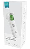 EUROPAPA Fieberthermometer für Baby Kinder Erwachsene, Infrarot Stirnthermometer mit Fieberalarm, °C/°F Schalter, 30-facher Messwertspeicher