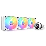 NZXT Kraken 360 RGB - RL-KR360-B1-360mm AIO CPU Wasserkühlung - 1,54' LCD Display 240x240-3x120mm RGB Core Fans - EIN Breakoutkabel zur einfachen Installation - anpassbar durch NZXT CAM - Schwarz