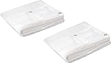 Kippen 6057H – Packung mit 2 Stück Gewebeplane, transparent, Größe 1,5 x 2 m, Grammatur 130 g/m²