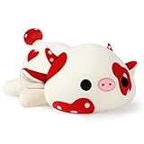 shownicer Plüschtier Pilz Kuh Kuscheltier Stofftier Kawaii Kuh Plüsch Kissen Spielzeug Milchkuh Pilz Plüsch Wurfkissen Geschenk für Kinder Mädchen 12+ Jahre (Rot, 30cm)