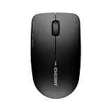 CHERRY MW 2400, Kabellose Maus, Symmetrisches Design für Rechts- & Linkshänder, 2,4 GHz Funk, Optischer Sensor, GS-Zulassung, Batteriebetrieben, Schwarz