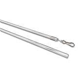 INTERDECO Schleuderstäbe/Gardinenstäbe (2 Stück) Glasklar aus Kunststoff für Gardinen/Vorhänge, Remo, 75 cm