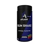 Atlant Slim Shake Mahlzeitersatz zur Gewichtsabnahme, Glutenfei – LOW SUGAR-Leckerer Diät-Shake mit wichtigen Vitaminen und Nährstoffen, nur 178 kcal pro Portion (450 g, Himbeere)