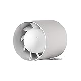Kanal Rohrventilator Rohreinschub Abluft Lüfter Rohr Ventilator Leise Ø 120 mm 12 cm Rohrlüfter 16W - 158m³