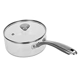 ULTECHNOVO Glastopf Mini Töpfe Zum Kochen Von Babynahrung Stielkasserolle Glastopf Für Den Herd Simmertopf Für Den Herd Kleiner Kochtopf Suppentopf Mit Deckel Milchkochgeschirr