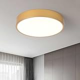 Gold Led Deckenleuchte,Ø30cm Metall 24W Küche Deckenlampe Led 3 Farbwahlcode Led Lampe 3000k/4500k/6000k Runden Wohnzimmerlampe Für Badezimmer Büro Schlafzimmer