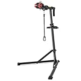 CXWXC Fahrradmontageständer, Reparaturständer für Fahrräder, Schwerlast-Montageständer, Fahrradständer mit verschweißter Klemmkopf, um 360° drehbar, Schnelllösevorrichtungen (Schwarz)