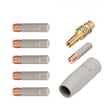 MIG-Düse mit Beschichtungsschutz, 8 Stück, 15AK, Zubehör für Airless-Gaspistole mit Antihaft-Schlackenschutz (0,8 mm)