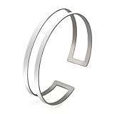 Oberarmreif Silber Armreif Oberarm Armbänder für Damen Minimalistischer Armband Armreif Offenes Oberarmmanschette Einstellbare Silbrig Armreifen Coil Manschetten Armband Handschmuck Oberarm Schmuck