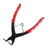 Syrisora 90 Grad Lange Sicherungsringzange, Innen Gebogen, Robust, Federbelastet, Kohlenstoffstahl, für Arbeitseffizienz, Hohe Festigkeit, Material Nr. 45