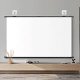 DAQXYH Schwarze Projektionsleinwand, 30 40 50 60 72 Zoll HD Manuell Beamer Leinwand, Tragbare Projektions-Bildschirm Für Den Innen- Und Außenbereich(50in (4:3))