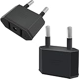 Tixlux 2 Stück Reiseadapter, US to EU Adapter, Adapterstecker USA auf EU, US zum 2 Pin Deutschland/Europa Stecker, EU Stecker Adapter für Geräte mit USA-Netzteil