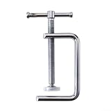 Zeroupshop G Clamp Holzbearbeitungsvorrichtung F-Clip Board Klemmvorrichtung Tischlerei DIY Fester Clip mit Rutschfester Matte Stahlkonstruktion Maximaler Spannbereich 147mm(B)