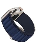 Kompatibel mit Apple Watch Ultra 2/1 Armband, Alpine Loop Ultra Textil Stretch Nylon Sport Strap Geflochtenes für 49mm 45mm 44mm 42mm iWatch Series SE/9/8/7/6/5/4/3 Herren Damen,Marineblau