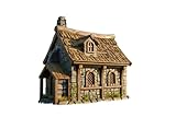 Tims Plum Mittelalterliches Dorfhaus, 28mm Mittelalterliches Hausmodell für Tabletop-Wargaming & RPG-Gelände
