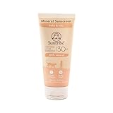 Suntribe Mineralische Baby & Kinder Bio-Sonnencreme LSF 30/100 ml, Parfümfrei - 100% Natürlich & Riffsicher, Nanofreies Zinkoxid, Wasserfest - 'Bester Mineralischer Sonnenschutz' (The Independent)