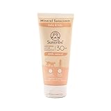 Suntribe Mineralische Baby & Kinder Bio-Sonnencreme LSF 30/100 ml, Parfümfrei - 100% Natürlich & Riffsicher, Nanofreies Zinkoxid, Wasserfest - 'Bester Mineralischer Sonnenschutz' (The Independent)