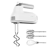 Cecotec Elektrischer Mixer PowerTwist 500. 500 W, 5 Geschwindigkeitsstufen, Turbo, ergonomisches Design, extralange Quirl für Teig, Zubehör: Schneebesen, Haken, Ballon-Schneebesen