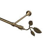 INTERDECO Vorhangstange 16 mm Ø/Landhaus Gardinenstange Messing Antik Typ 10153824 AZA, 220 cm