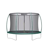 Ultrasport Garten Trampolin XL, 244 cm Durchmesser, belastbar bis 100 kg, großes Outdoor Trampolin mit viel Platz und vielen Sicherheitsmerkmalen, Trampolin Komplettset, Grün