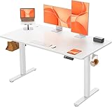 ErGear Elektrisch Höhenverstellbarer Schreibtisch 140x70 cm, Schreibtisch Höhenverstellbar mit 4 Memory-Funktion, Gaming Tisch mit Vierteilige Tischplatte