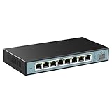 SODOLA 9 Port 2.5G Smart Web Ethernet Switch,1 10G SFP und 8 x 2.5G Base-T Ports,Unterstützt Statische Aggregation/QoS/VLAN/IGMP, Metall Lüfterloser Managed Multi-Gigabit Switch