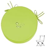 seokor Rund Sitzkissen Outdoor Wasserdicht Stuhlkissen 40/35/50/45cm Sitzpolster Mit Bändern Abnehmbarer Stuhlauflage für Outdoor Indoor Gartenstuhl Küche oder Esszimmerstuhl(A12,40x5cm)