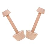OFFSCH 2 Stück Doppelköpfige Eierkuchenform Aus Holz Mit Doppelten Enden Stampfer Pfannenstampfer Back Und Gebäckwerkzeuge Formen Küchenwerkzeug Teigtörtchenstampfer