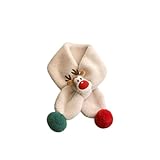 Generisch Weihnachten Schal Warmer Schal Halswärmer für Kleinkinder Jungen (Beige, S)