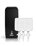 Blanc HYGIENIC Desinfektionsspender Cosmos – Spender mit Sensor, Wandspender und 3 x 1 Liter Desinfektionsmittel, ergiebige Händedesinfektion für ca. 3000 Anwendungen, Schwarz