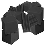 Supvox Bassfallen 16 Stück Schallschutzset Noppenschaumstoff Schwarz Für Studio Heimkino Ktv Mit Hohem Dämmgrad Und Flammschutz