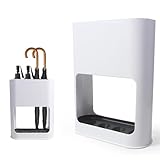 LANZLC Schirmständer, Regenschirmständer mit Abnehmbarer Abtropfschale, Schirmhalter 4 Slots, Kunststoff Regenschirm Halter für Regenschirme Innenbereich Aufbewahrungsregal Eingangsbereich