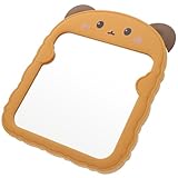 Hemobllo Faltbarer Kosmetikspiegel mit Ständer und Hängefunktion Kompakter Tischspiegel mit Katzenohren Design Leichter Schminkspiegel für Unterwegs und Platzsparende Aufbewahrung