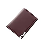 Modische Ausweis-Geldbörse, kurze Geldbörse, einfarbig, Herren, offene Geldbörse, mehrere Kartenfächer, Clutch, Leder, Geldbörse, Kette, Drehgelenk (Kaffee, Einheitsgröße)