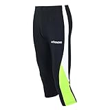 Airtracks FUNKTIONS Laufhose 3/4 LANG/Running Hose/Tight/Kompression - schwarz-neon - L