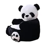 Panda Sessel - Niedliches Kinderkuschelsofa, Plüschtiersessel, gemütliches Panda Design Kissen | Kleinkindstützmöbel für Mädchen und, Ideal zum Lesen, Spielen und als Raumdekoration