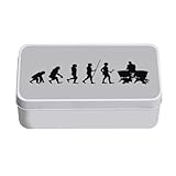 Fabulous Evolution Percussion Klassische Aufbewahrungsbox aus Metall, grau, Orchester, Timbalen, Musikinstrument, 11 x 18,5 x 5,5 cm – Aufbewahrungsbox, Schlüssel, Werkzeug, Lunchbox, Zucker, Kekse