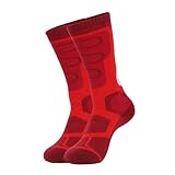 riou Socken Füßlinge Herren Schwarz Ski Socks Kids Winter Thermal Snow Socks Skiing Snowboarding Skating Socks For Boys Girls Youth Silikon Gel Socken Fersen (Red, 3-6Y)