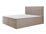 Boxspringbett Riko ! Topper Federkern 140/160/180 x 200 cm Farbwahl ! (180 x 200, Creme - Manila 02)