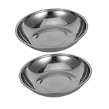 NIYANGLE 2 Stück Edelstahl Wiegeschale Wägeplatte Robust Langlebig für Elektronische Waage Labor Küche Vielseitig Verwendbar Spülmaschinengeeignet Einfache Reinigung