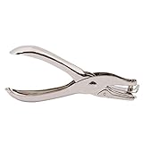 Paaruter Silber Metall 6mm Dia Single ein Locher Hand Werkzeug fuer Papiere Karten