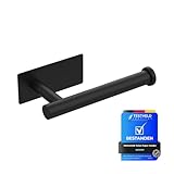 Ibergrif MK34052B - Selbstklebender Toilettenpapierhalter, klopapierhalter WC Ohne Bohren, Toilettenpapier Halterung, Edelstahl, Einheitsgröße, Schwarz