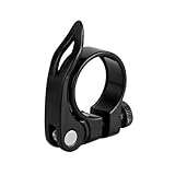 1 Stück Fahrrad Sattelklemme,31,8mm Schnellspanner Sattelstütze Sattel,Schwarz mit Schnellspanner Aluminium Legierung Sattelklemme,Fahrrad Sattelkloben für Faltrad,Mountainbike,Rennrad.