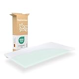 September Komfortschaum Topper 70 x 190 x 6 cm - Mittel-Fest - Made in Germany - Oeko-Tex - 60° Grad waschbar - 70x190